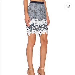 Revolve Lace pencil skirt